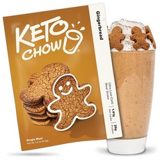 케토 차우 내추럴 스트로베리 | 식사 대용 쉐이크 파우더 영양학적으로 완성 저탄수화물 맛있는, Gingerbread