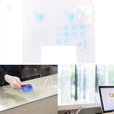 다소니디자인 투명 아크릴 위생 칸막이 투명가림막, 450x450 막힘