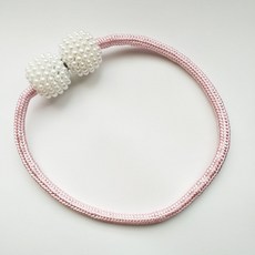 【펀치 프리】마그네틱 커튼 스트랩 끈 걸이 볼 스타일링 거친 가정용 거실 크리에이티브 볼, 핑크[두꺼운]마그네틱밴드, 칠조, 1개