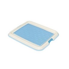 日本IRIS TFT-650平面狗尿盆附防咬格網，易清潔防咬設計，寵物如廁好幫手, 藍, 1個