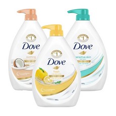 도브 바디워시 1L [유자+코코넛+센스티브] 3개