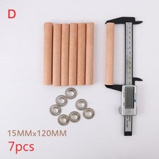 캔들뚜껑세트 공병 목제 심지 원형 튜브 천연 무연 나무 코어 원통형 DIY 제작 공예 10 개, [04] 15 x 120 mm