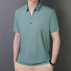 襯衫男短袖夏季薄款寬鬆透氣T恤男士白色t恤吸濕排汗v領POLO衫夏天翻領高爾夫球衫防皺休閒上衣大尺碼涼感排汗衫