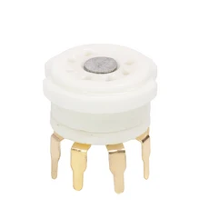 PCB 마운트 7 핀 세라믹 진공관 소켓 6Z4 EAA91 EC92 EF95 EZ90 6X4 하이파이 오디오 튜브 AMP DIY 2 개, 1개, 기타, 02 Gold Plated