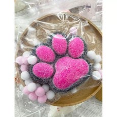 초대형 고양이 발바닥 실리콘 DIY 타바 스퀴시, 1개, G. 대형 블랙 플러시 고양이 발 약 CM