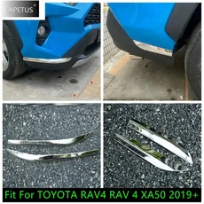 토요타 RAV4 XA50 19-24 스테인리스 자동차 전면 후면 범퍼 보호 스트립 호환, 후방 범퍼