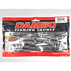 다미끼 아머쉐드 5인치 광어 다운샷 배스웜, 1개, 95g, 014 - 블랙 믹스 픽