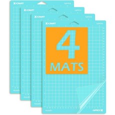 크리컷 조이 엑스트라 라이트 그립 접착제 블루 커팅 매트 엑스트라용 Xinart 8.5 x12 4매, F-Light 4Mats