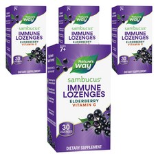 네이쳐스웨이 오리지널 샘부커스 스탠더다이즈드 엘더베리 로젠지, 4개, 30정