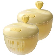 Qiaokao 과일 야채 탈수기, 2개, 옐로