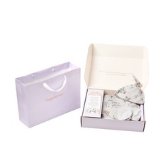 HUGSIE BABY 新生兒禮盒 靜音袋鼠包巾嬰兒帽手套組