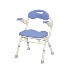 【海夫健康生活館】HEF 日本安壽 單手可收摺 大座面設計 FS型大洗澡椅 紫色(R461), 1個