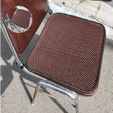3d메쉬통풍의자끈방석 사무실의자 식당의자 학교의자 통풍방석 3d메쉬방석 여름방석, 브라운