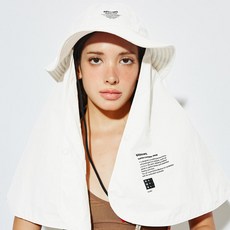 [방수/UV차단 99.9%]구김스 아웃도어/등산/낚시/여행/물놀이/서핑겸용 와이드버킷햇 사파리모자, WHITE(화이트)