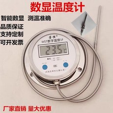 巨匠工廠數顯帶探頭WST/DTM491帶線耐酸防水工業測水溫表數字溫度計高精度, 1個, 防水探頭1米線
