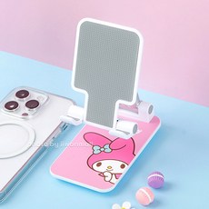DLGG 산리오 핸드폰 스탠드 거치대 마이멜로디 영상통화홀더, 산리오 옆빼꼼 핸드폰 스탠드 거치대-마이멜로디