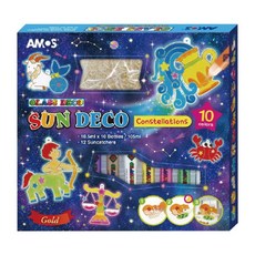 AMOS 星座主題玻璃彩繪膠組 10色吊飾創作套裝, 1個