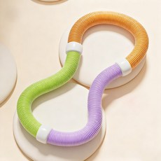 뱃살 순삭 스프링 훌라후프 성인용 다이어트 홈트 운동기구, 1개, 주황색초록색보라색, 1.5kg