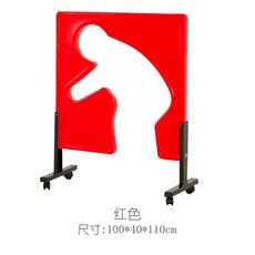 실외 놀이터 사람 통과 장애물 모양 동작 모션 장난감, 1개, 레드 인형 벽 1개