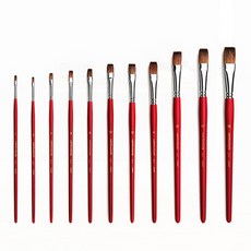 수채화붓 평붓 화홍 미술 그림 페인팅 아티스트 전문 브러시, 1개, 14호