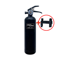 파이어제로 차량용소화기 0.7kg 스트랩 포함 KFI 국가검증 가정 휴대 캠핑용 소화기, 블랙(스트랩 포함), 1개, 700g