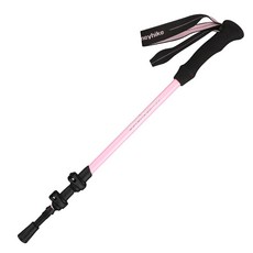 超輕戶外登山杖 鋁合金伸縮杖 徒步防滑爬山裝備 男女通用手杖, 1個, 仙女粉/伸縮/外鎖/180以下使用,【1根裝-2025新款】, 仙女粉