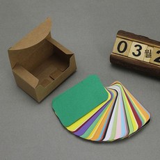 모서리 둥근 손글씨 카드 200장 크마스 제작 입체 감사 축하, 1박스, 라운드 코너 혼합색 200장 54x90mm