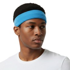 COUVER 매우 두꺼운 긴 면 스웨트밴드 - 확장 사이즈 튼튼한 운동용 테리 천 머리띠 1개 레드/블루/레드, 하늘색