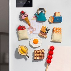 푸드 냉장고자석 10종 세트 마그넷 메모 홀더 빈티지 인테리어 소품 빈티지 미니어쳐