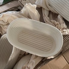 반느통 발효바구니 타원형 깜빠뉴만들기, G. 타원형 발효 바구니 25x15x8cm  덮개, 1개