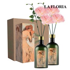 라플로리아 꽃 디퓨저, 2개, 500ml, S1.블랙체리 향/B1. 카네이션L12/핑크