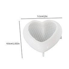 도구 출시하기 DIY 수제 새로운 몰드 선물을 모양의 화이트 3D 러브 발렌타인 하트 베이킹 데이 케이크 실리콘 쉬운, S, 1개