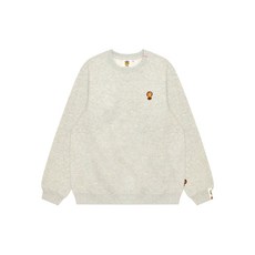 베이프 그래픽 프린트 크루 넥 스웨트셔츠