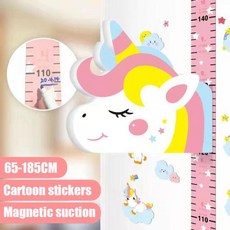 신장측정 키재기자 벽스티커 3D 동물 접착식 높이 스티커, 10)Unicorn B