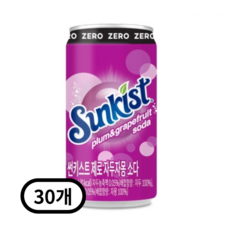 썬키스트 제로 자두자몽 소다, 190ml, 60개