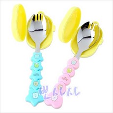 5000 스미코구라시 편한 스푼 수량택 뽀사사 캐릭터 스밋코구라시 아동 어린이 포카락 스푼포크, 랜덤, 2개