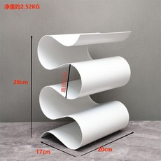 S자 와인렉 수납함 진열대 수납거치대, 1개, D. 화이트 17x20x28cm