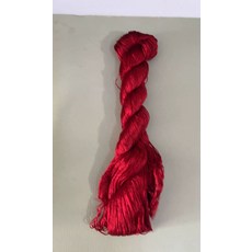 명주실 천연 뽕나무 자수 타래 레드 실 실크 뜨개질실, 9, 1개