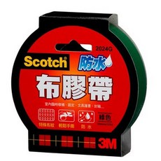 【文具通】3M Scotch 強力 防水 布膠帶 護書膠帶 E1030588, 1個, 綠色,寬24mm x 長15 yd