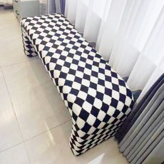 양모 베드벤치 의자 신발장 집 가구 호텔 매장 의류 양털 벤치 신발 현관 카페 대기 장의자, N. 흑백 격자 120x40x43