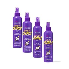 오지 미라클 컬 스프레이 젤 Aussie Miracle Curls 2nd Day Curl Activator Spray Gel, 4개, 251ml