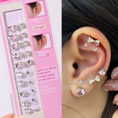 걸스코코 귀 지압 패치 스티커 크리스탈 귀지압 지압패치 스티커귀걸이 귀패치, 1번, 1개