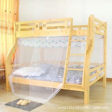 子母床蚊帳 上下鋪 雙層床, 绣花眉防尘顶【白色】