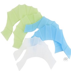 모구모구 수영 손가락 물갈퀴 핸드패들 스윔 트레이닝 장비, 블루 M