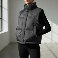 미즈노 조끼 여성 겨울 경량 크롭 덕다운 보온 패딩 베스트 1764739
