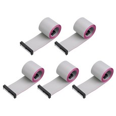 MECCANIXITY 5개 IDC 커넥터 플랫 리본 케이블 2.54MM 40핀 1M 와이어 피치 FC 케이블 FC에서 여성 그레이 듀얼 길이, 34 Pins 42.8mm x 1m