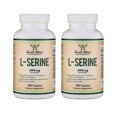 Double Wood L-絲氨酸蛋白質補充膠囊, 180顆, 2罐