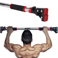 나오라 튼튼한 방문 문틀철봉 어깨운동 턱걸이봉 안전 풀업바, 블랙, 1개