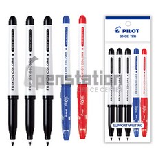파이롯트 프릭션 컬러즈 지워지는 사인펜 블랙/블루/레드 세트, 프릭션 컬러즈 블랙 3개+블루 1개+레드 1개 세트
