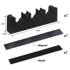5총 홀더 용 폼 건 랙 키트 마그네틱 스트립 및 홀더가있는 안전한 보관 범용 소총 벽 마운트 무기 구성, 01 CHINA, 03 Pack H